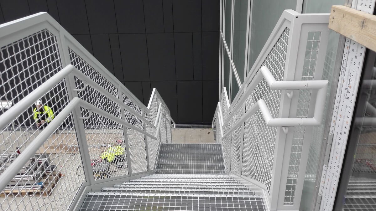 Metal stair grid steps SF